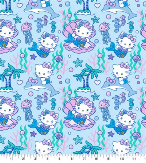 hello kitty mermaid fabric